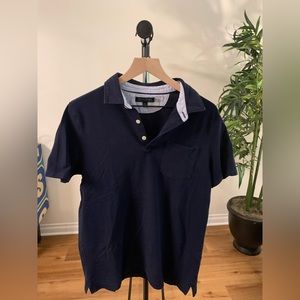 Men’s navy blue banana republic polo medium with pocket